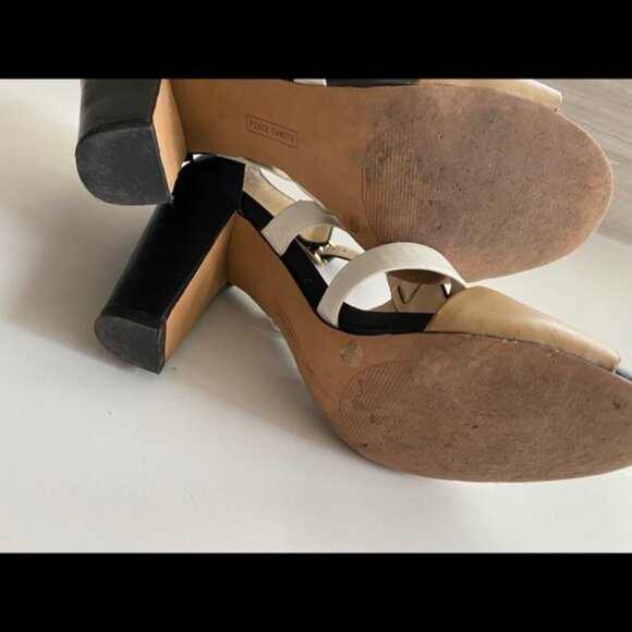 Vince Camuto Stap Open Toe Heels - Picture 5 of 5